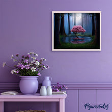 Afbeelding in Gallery-weergave laden, Schilderen op Nummer - Roze boom in het water