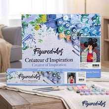 Afbeelding in Gallery-weergave laden, Schilderen op Nummer - Portret van een vrouw en rode ronde