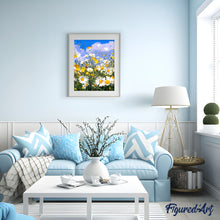 Afbeelding in Gallery-weergave laden, Schilderen op Nummer - Velden met madeliefjes en blauwe lucht