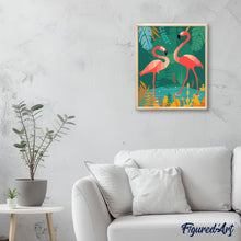 Afbeelding in Gallery-weergave laden, Schilderen op Nummer - Flamingo's in het water