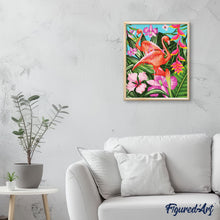 Afbeelding in Gallery-weergave laden, Schilderen op Nummer - Flamingo's en grote bladeren