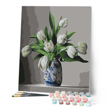 Afbeelding in Gallery-weergave laden, Schilderen op Nummer - Witte Tulpen