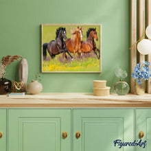 Afbeelding in Gallery-weergave laden, Schilderen op Nummer - Drie paarden galopperen