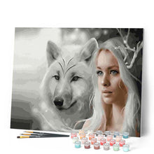 Afbeelding in Gallery-weergave laden, Schilderen op Nummer - Wolf en schoonheid