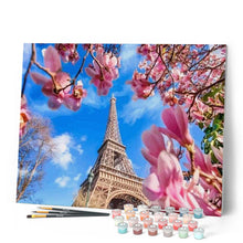 Afbeelding in Gallery-weergave laden, Schilderen op Nummer - Eiffeltoren met bloemen