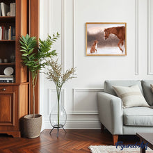 Afbeelding in Gallery-weergave laden, Schilderen op Nummer - Paard en hond in de sneeuw