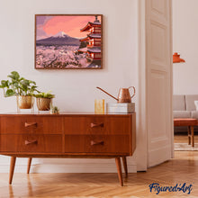Afbeelding in Gallery-weergave laden, Schilderen op Nummer - Fuji - kersenbloesems in de lente