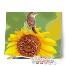 Afbeelding in Gallery-weergave laden, Schilderen op Nummer - Zonnebloem en vogel