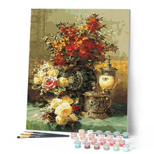 Afbeelding in Gallery-weergave laden, Schilderen op Nummer - Oude bloemen