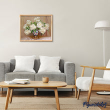 Afbeelding in Gallery-weergave laden, Schilderen op Nummer - Witte bloemen in kostbare vaas