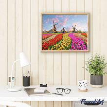 Afbeelding in Gallery-weergave laden, Schilderen op Nummer - Molens en bloemen