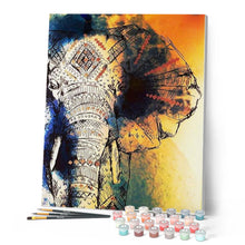 Afbeelding in Gallery-weergave laden, Schilderen op Nummer - Aziatische Olifanten