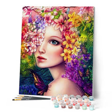 Afbeelding in Gallery-weergave laden, Schilderen op Nummer - Vrouw met bloemen