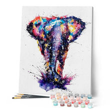 Afbeelding in Gallery-weergave laden, Schilderen op Nummer - Aziatische olifant van acryl
