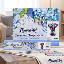Afbeelding in Gallery-weergave laden, Schilderen op Nummer - Aziatische olifant van acryl