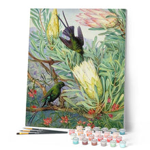 Afbeelding in Gallery-weergave laden, Schilderen op Nummer - Vogels en grote bloemen