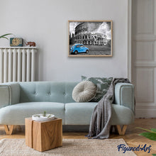 Afbeelding in Gallery-weergave laden, Schilderen op Nummer - Blauwe Fiat en Colosseum