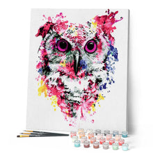 Afbeelding in Gallery-weergave laden, Schilderen op Nummer - Moderne roze uil