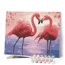 Afbeelding in Gallery-weergave laden, Schilderen op Nummer - Flamingo's Romantiek