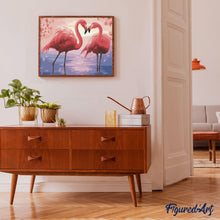 Afbeelding in Gallery-weergave laden, Schilderen op Nummer - Flamingo's Romantiek