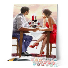 Afbeelding in Gallery-weergave laden, Schilderen op Nummer - Romantisch diner
