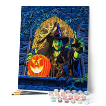 Afbeelding in Gallery-weergave laden, Schilderen op Nummer - Heks in Halloween