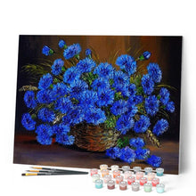Afbeelding in Gallery-weergave laden, Schilderen op Nummer - Mooie blauwe bloemen