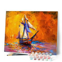 Afbeelding in Gallery-weergave laden, Schilderen op Nummer - Zeilboot op zee