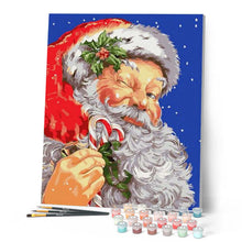 Afbeelding in Gallery-weergave laden, Schilderen op Nummer - Kerstman knipoog