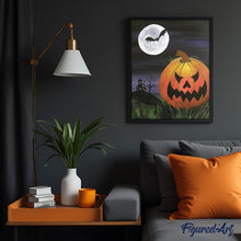 Afbeelding in Gallery-weergave laden, Schilderen op Nummer - Boze pompoen Halloween