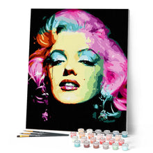 Afbeelding in Gallery-weergave laden, Schilderen op Nummer - Marilyn Monroe roze bloemen