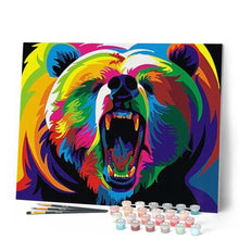 Afbeelding in Gallery-weergave laden, Schilderen op Nummer - Grizzlybeer Pop-art