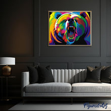 Afbeelding in Gallery-weergave laden, Schilderen op Nummer - Grizzlybeer Pop-art