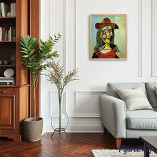 Afbeelding in Gallery-weergave laden, Schilderen op Nummer - Picasso vrouw met hoed en bontkraag