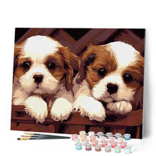 Afbeelding in Gallery-weergave laden, Schilderen op Nummer - Kleine puppy's