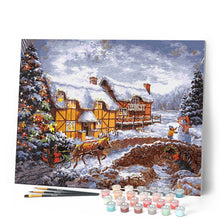 Afbeelding in Gallery-weergave laden, Schilderen op Nummer - Boerderij in de winter