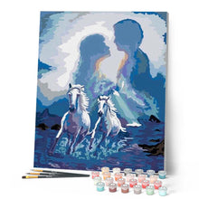 Afbeelding in Gallery-weergave laden, Schilderen op Nummer - Romantiek en paarden