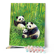 Afbeelding in Gallery-weergave laden, Schilderen op Nummer - Familie van panda's in het bos