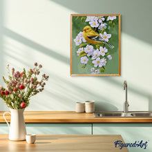 Afbeelding in Gallery-weergave laden, Schilderen op Nummer - Vogel op een bloeiende tak