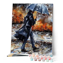 Afbeelding in Gallery-weergave laden, Schilderen op Nummer - Man loopt in de regen