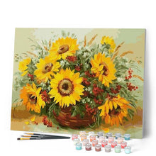 Afbeelding in Gallery-weergave laden, Schilderen op Nummer - Zonnebloemen en bloemen