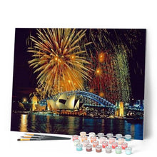 Afbeelding in Gallery-weergave laden, Schilderen op Nummer - Vuurwerk in Sydney