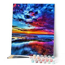 Afbeelding in Gallery-weergave laden, Schilderen op Nummer - Bewolkte lucht met mooie reflectie