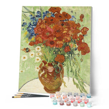 Afbeelding in Gallery-weergave laden, Schilderen op Nummer - Van Gogh - Rode klaprozen en madeliefjes