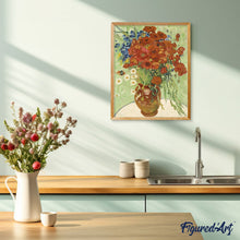 Afbeelding in Gallery-weergave laden, Schilderen op Nummer - Van Gogh - Rode klaprozen en madeliefjes