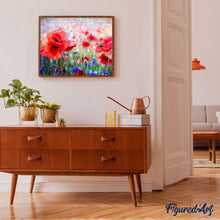 Afbeelding in Gallery-weergave laden, Schilderen op Nummer - Klaprozen en blauwe bloemen