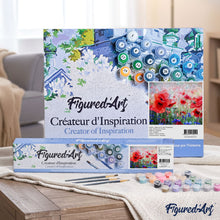 Afbeelding in Gallery-weergave laden, Schilderen op Nummer - Klaprozen en blauwe bloemen