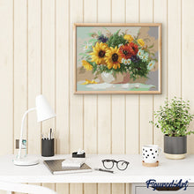 Afbeelding in Gallery-weergave laden, Schilderen op Nummer - Kleurrijke bloemen in een vaas