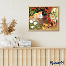 Afbeelding in Gallery-weergave laden, Schilderen op Nummer - Bloemen en kittens