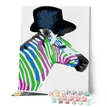 Afbeelding in Gallery-weergave laden, Schilderen op Nummer - Zebra met